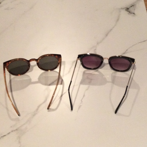 Set of two cats eye sunglasses, one tortoise, one black. - Picture 4 of 4